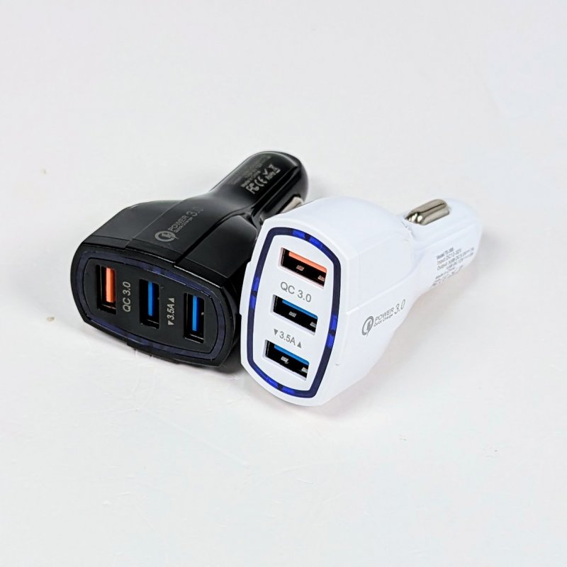 Переходник USB в прикуриватель на 3 входа TE-369 7А