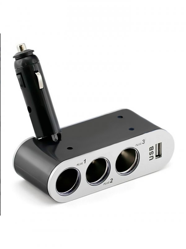 Разветвитель автоприкуривателя на 3+USB WF-0100