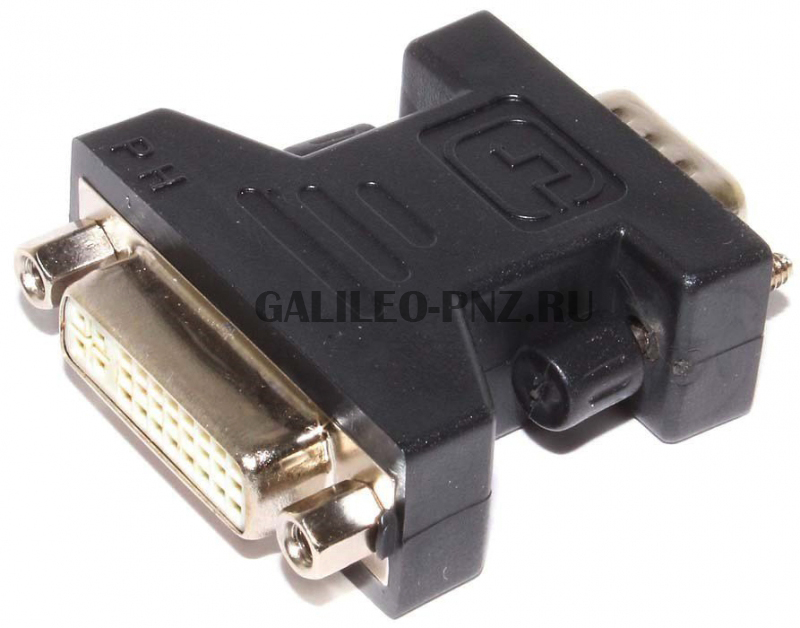 Компьютерный переходник для видеокарты DVI гнездо - VGA штекер