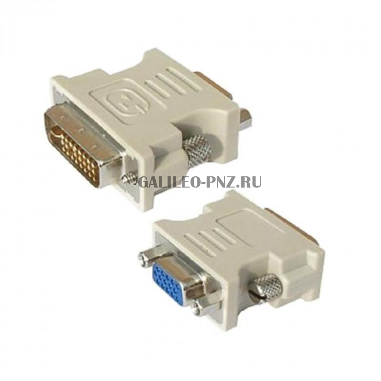Компьютерный переходник для видеокарты VGA гнездо- DVI штекер