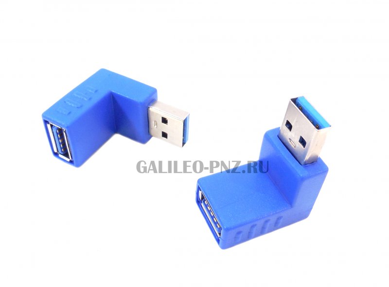 Переходник USB-гн.USB угловой 3,0 
