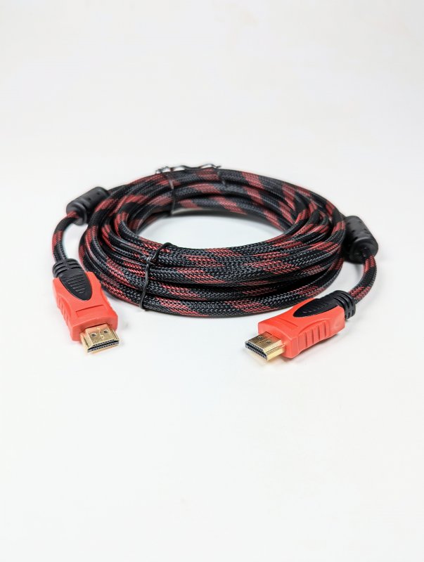 Кабель HDMI-HDMI 5м (оплетка,2 фильтра) 