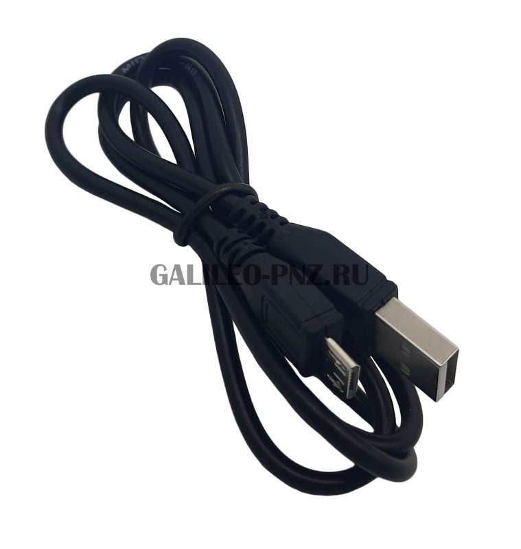 Шнур microUSB 80см белый/чёрный