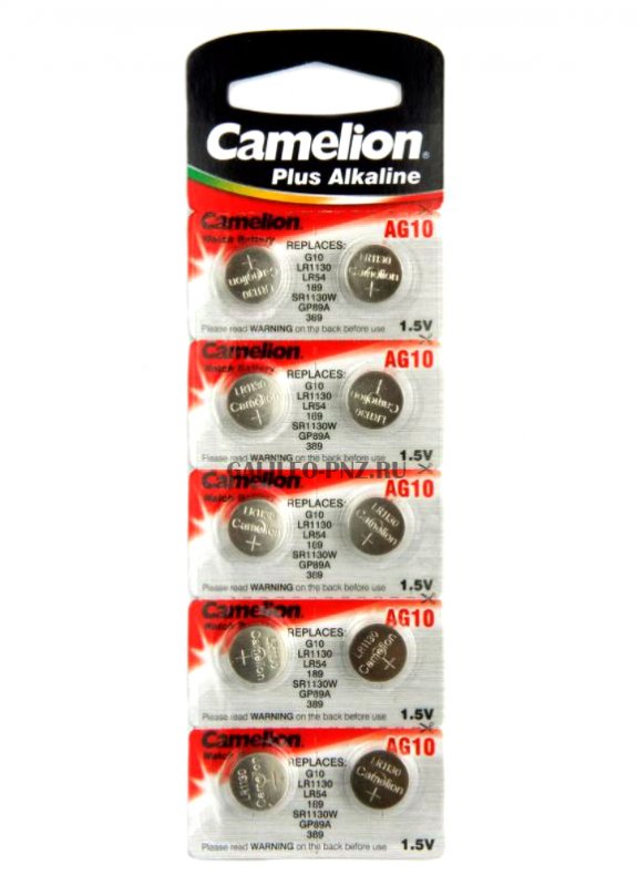 Батарейка Camelion AG10