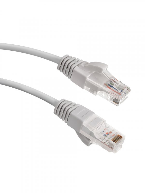 Шнур Патч-корд UTP 5e кат.литой RJ45-RJ45 10м белый