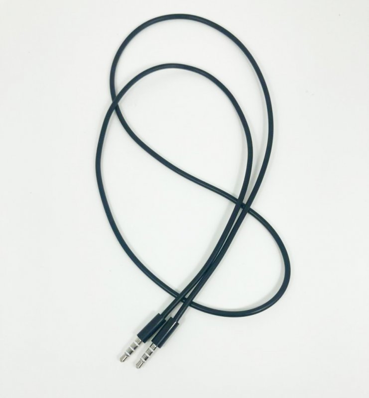Шнур AUX JD-49 4х жильный чёрный 1м