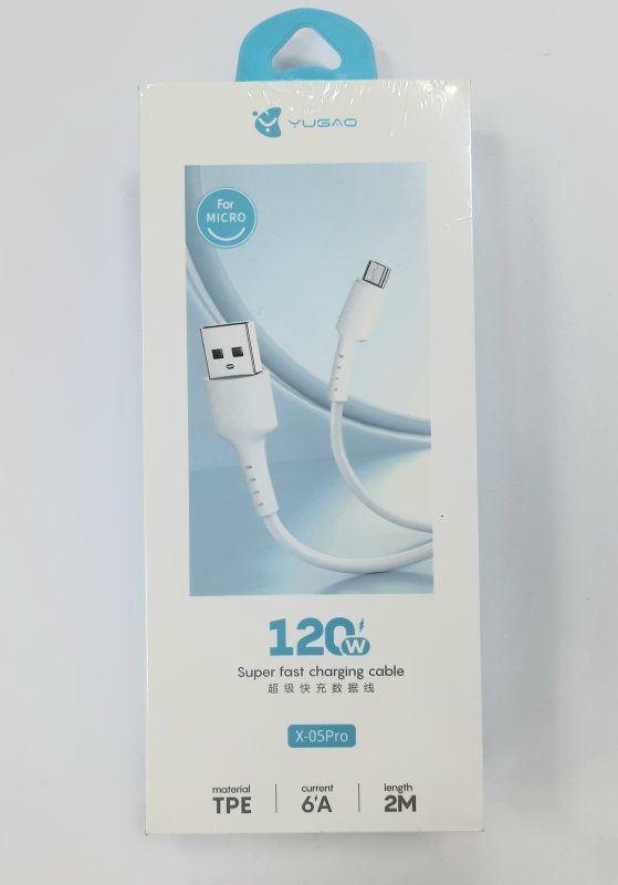 Шнур microUSB YUGAO X-05Pro 6A 2м