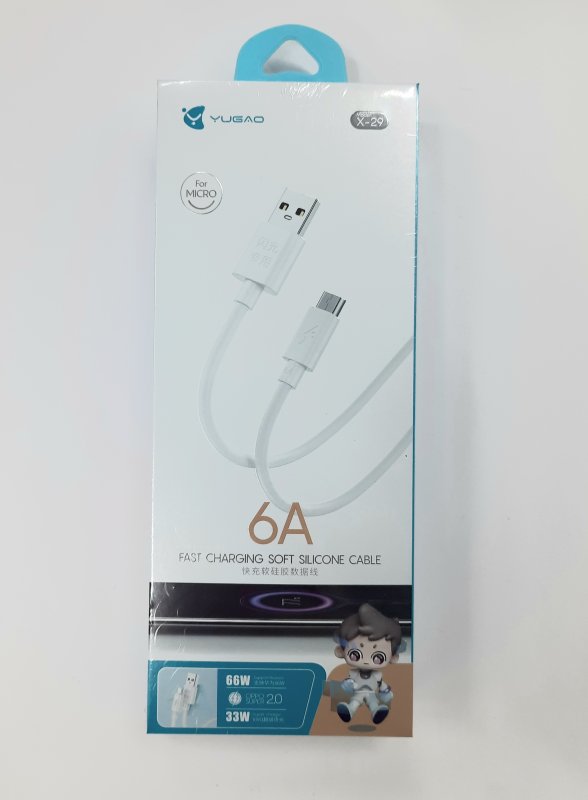 Шнур microUSB YUGAO X-29/23 6A 1м
