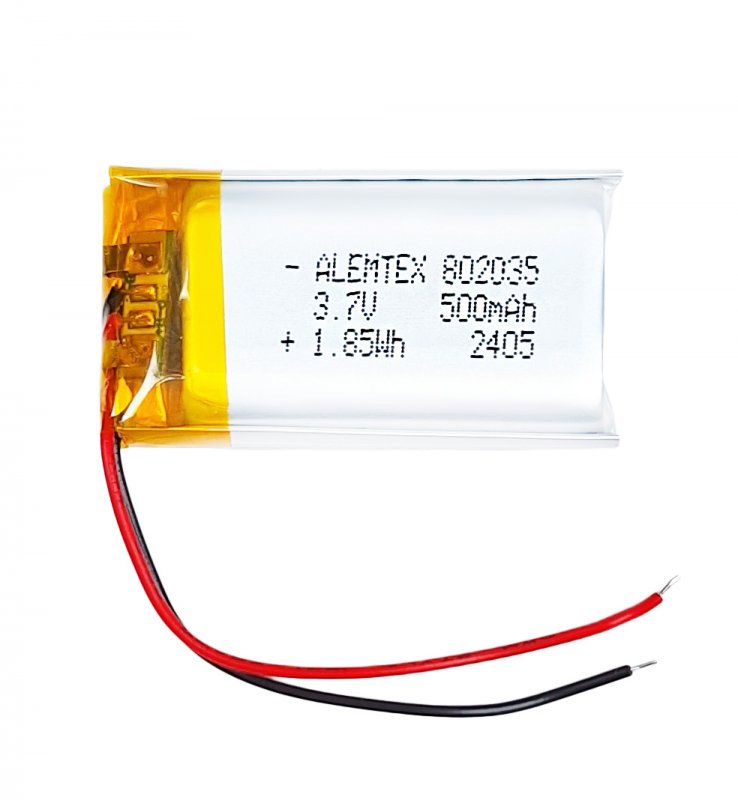 Аккумулятор литий-полимерный (802035) 3.7V 500mAh