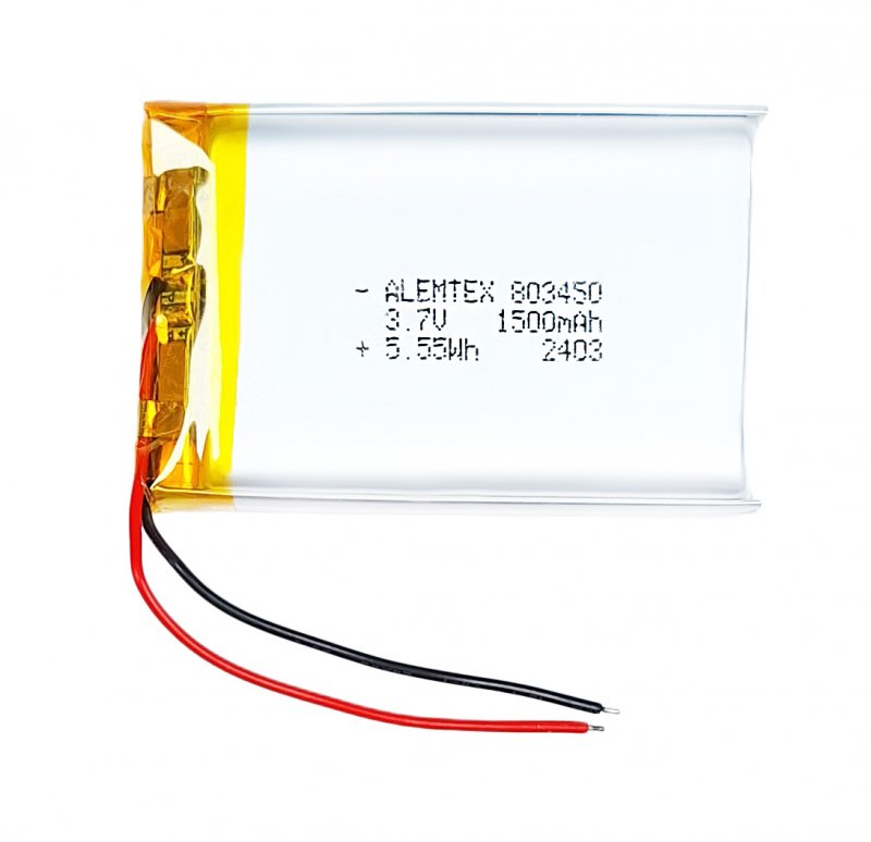 Аккумулятор литий-полимерный (803450) 3.7V 1500mAh