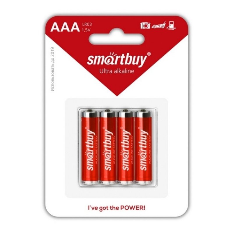 Батарейка мизинчиковая Smartbuy LR03 блистер 4шт