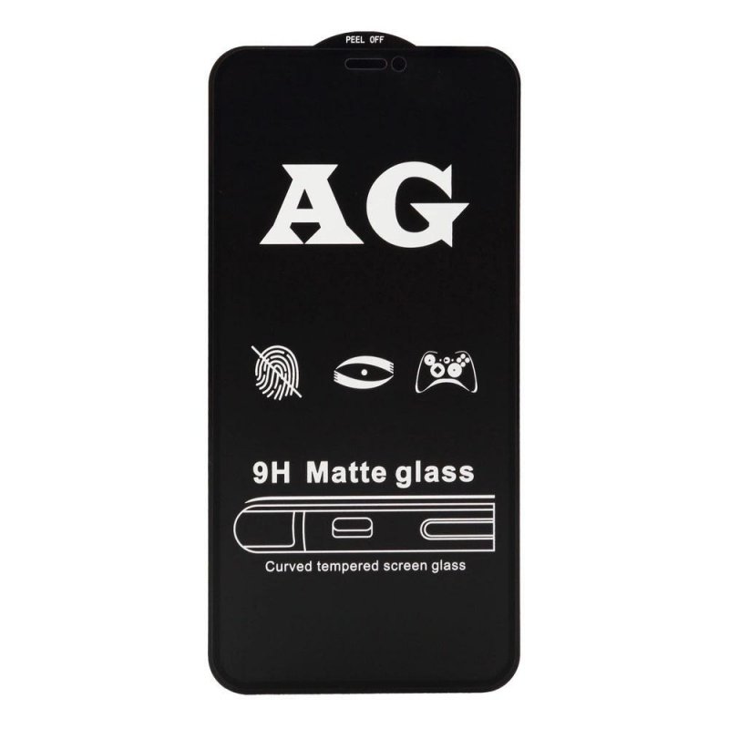 Стекло защитное Realme C51/C53/Note50 Black матовое AG