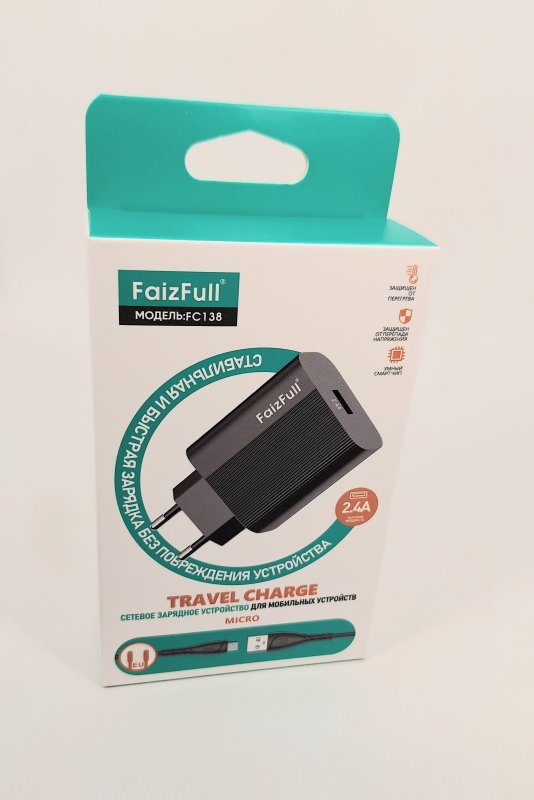 СЗУ microUSB FaizFull FC138 2.4A