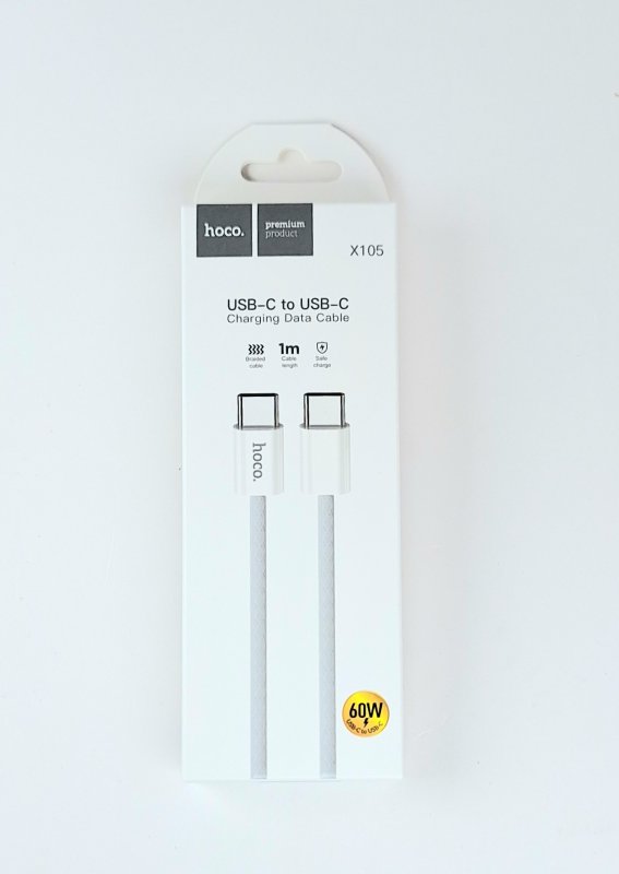 Шнур Type-c-Type-c hoco. X105 3A 1м