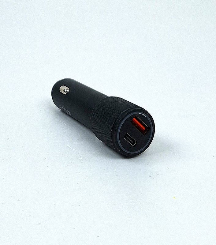 Переходник USB в прикуриватель на 1 вход+TypeC PD-037 3.1A черный