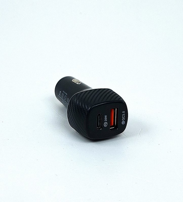 Переходник USB в прикуриватель на 1 вход+TypeC YY-C05 20W